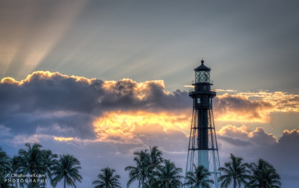 Hillsboro Lighthouse at sunrise by Chip Bunnell Photography