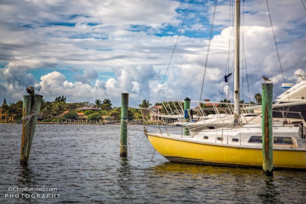 Sailboat at dock by Chip Bunnell Photography