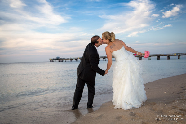 Sunrise Beach Kiss by Chip Bunnell Photography