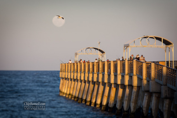 Full Moon During Sunset by Chip Bunnell Photography